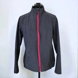 Karbon‎ Gray Softshell Jacket with Pink Zipper - Size Large